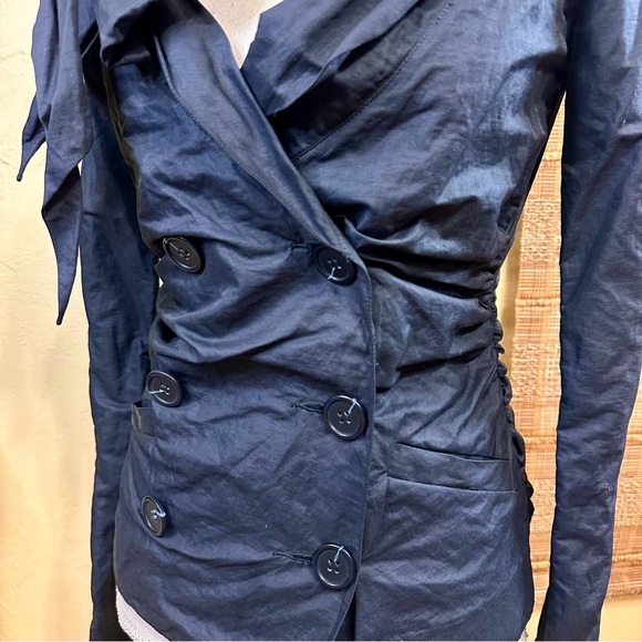 Arden B Navy Blue Blouse - Picture 4 of 5